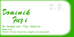 dominik fuzi business card